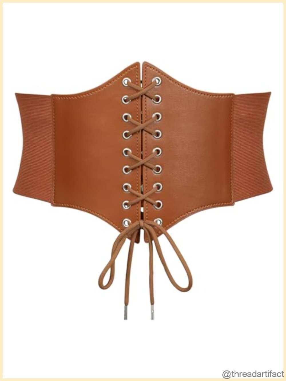 Women's Lace-Up Corset Waist Belt Elastic Waspie Tied Costume Belt